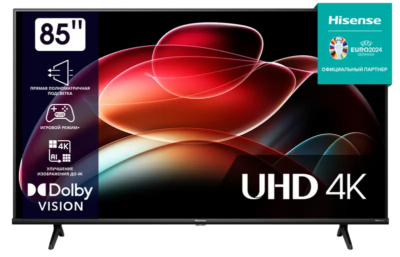 019561e2-156b-4c79-be34-fe0d587f9087.webp 85" LED SMART TV Hisense 85A6K, 3840x2160 4K UHD, VIDAA U6.0, Negru - Image 1