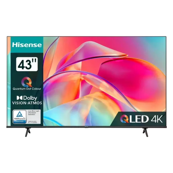 43" QLED SMART TV Hisense 43E7KQ, 3840x2160 4K UHD, VIDAA U6.0, Negru
