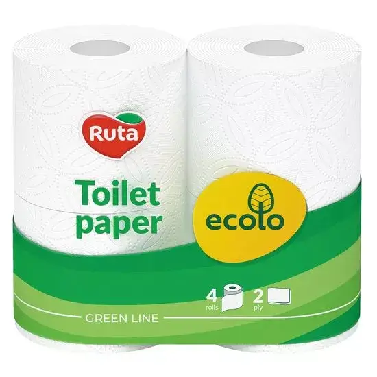 HARTIE IGIENICA ECO 2 STRATURI, ALBA, 4 BUC