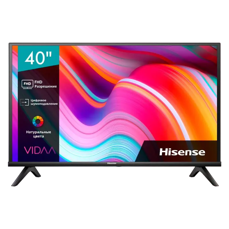 3f289f63-005c-463c-a329-58e02cdb47a3.webp 40" LED SMART TV Hisense 40A4K, 1920x1080 FHD, VIDAA U6.0, Negru - Image 1