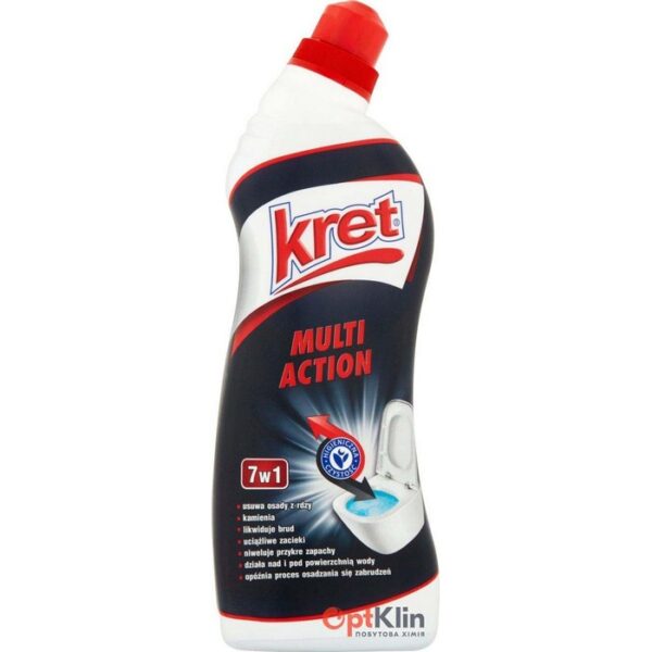 Gel wc, KRET, Gel, 750ml, Acțiune multiplă