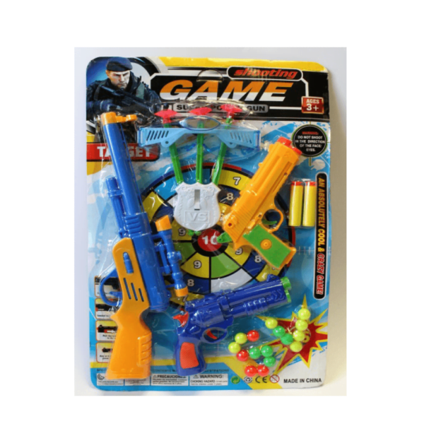 SHOOTING GAME SET ARME DIN PLASTIC 7311-0B
