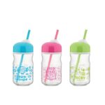 Sticla apa cu pai, RENGA, Sticla, 370ml, Bubble
