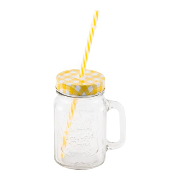 Pahar limonada, LIRMARTUR, Sticla, 450ml, Cu capac