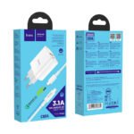 Incarcator de retea Hoco C80A Rapido + Cablu Type-C to Lightning (PD + QC3.0) [White] - imagine 2