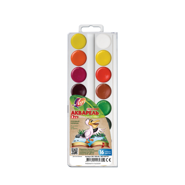 ACUARELA ZOO AMBALAJ DIN PLASTIC 16 CUL F/P 29С 1693-08 ЛУЧ