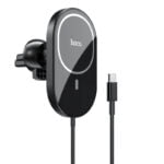 Suport auto Hoco CA90 Powerful (Wireless Charger 15W) [Black] - Image 3