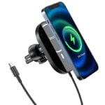 Suport auto Hoco CA90 Powerful (Wireless Charger 15W) [Black]