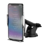 Suport auto Hoco S14 Surpass (Wireless Charger 15W) [Silver] - Image 5