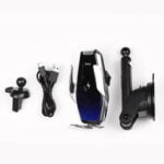 Suport auto Hoco S14 Surpass (Wireless Charger 15W) [Silver] - Image 2