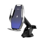 Suport auto Hoco S14 Surpass (Wireless Charger 15W) [Silver]