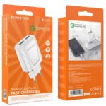 Incarcator de retea Borofone BA54A Wide road (QC3.0) [White] - imagine 4