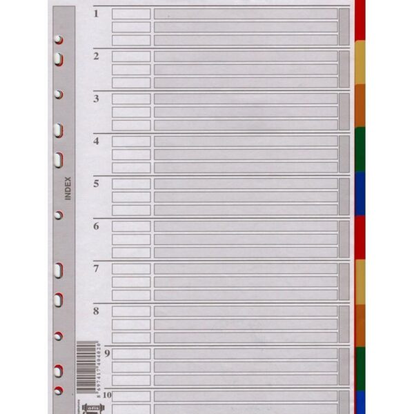 SEPARATOR PLASTIC A4 10 CUL QUICKS