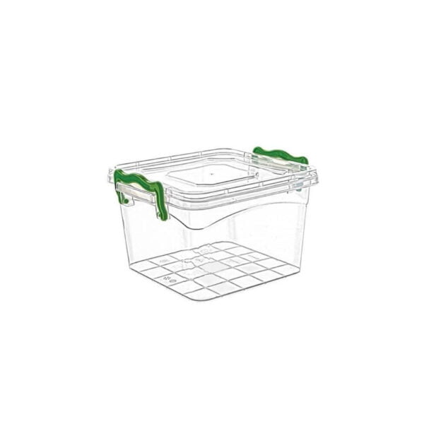 CUTIE PLASTIC PATRATA CU CAPAC LOCK 550ML 1253
