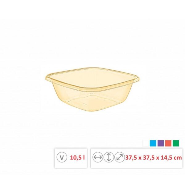 BOL PLASTIC PATRAT TRANSPARENT 10,5L 0330