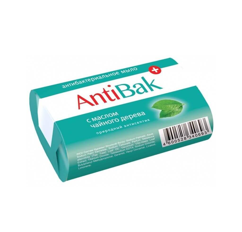 mylo-tualetnoe-AntiBak-s-maslom-chajnogo-dereva-180gr-Sapun-de-toaleta-AntiBak-cu-ulei-de-arbore-de-ceai-180gr-783148001583928411-e1637000277157-1.jpg SAPUN DE TOALETA ANTIBAK CU ULEI DE ARBORE DE CEAI 180GR - Image 1