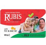 SAPUN DE TOALETA RUBIS 125 GR ANTIBACTERIAL AMBALAT IN HIRTIE - imagine 3