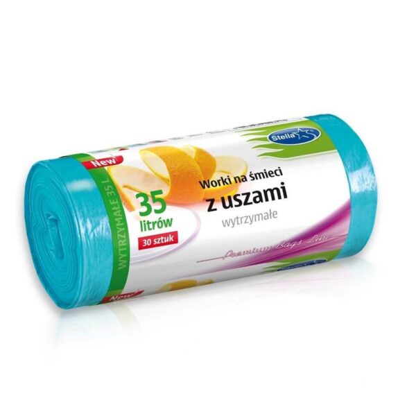 PUNGI P/U GUNOI CU URECHI 35 L 30 BUC. STGB-9718 VERZI