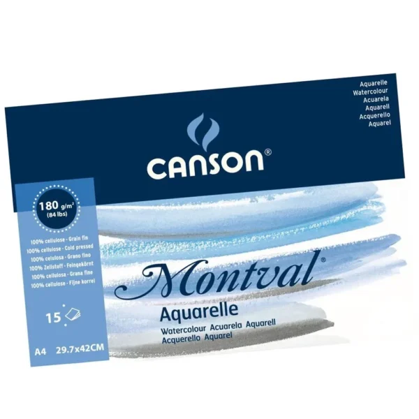 ALBUM CU SPIRA P/U ACUARELA, ORIZONTAL A3 180GR CANSON 15 FOI HA-96