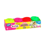 PASTA DE MODELAT FATIH PLAY DOUGH 4BUC MINI NEON 200 GR 50610