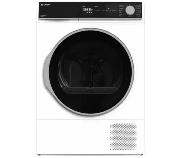 Uscător de rufe Sharp KDNHH0S7GW2EE, 10kg, Alb