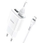 Incarcator de retea Hoco C88A Star round + Cablu Lightning (2.4A) [White]