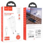 Incarcator de retea Hoco C88A Star round + Cablu Lightning (2.4A) [White] - Image 2