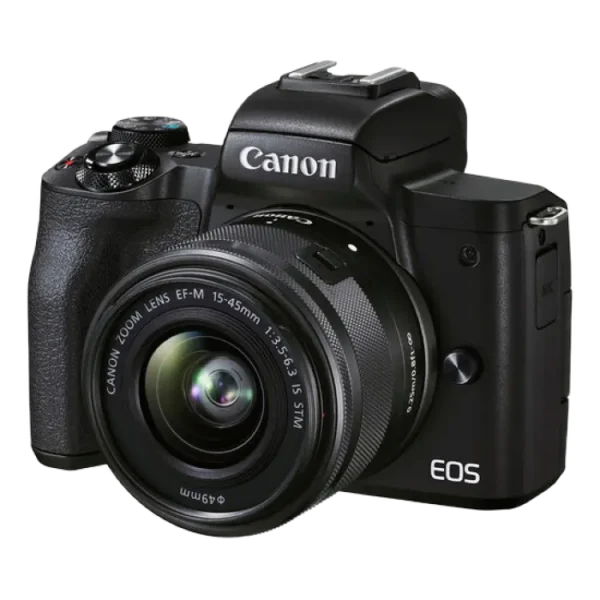 Aparat Foto Mirrorless Canon EOS M50 Mark II, Black + EF-M 15-45 IS, Negru