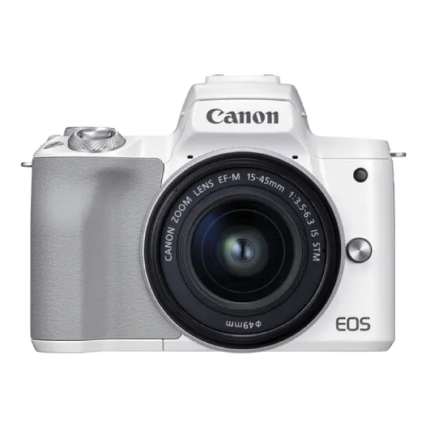 Aparat Foto Mirrorless Canon EOS M50 Mark II, White + EF-M 15-45 IS, Alb