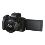 Aparat Foto Mirrorless Canon EOS M50 Mark II, Black + EF-M 15-45 IS, Negru - imagine 2