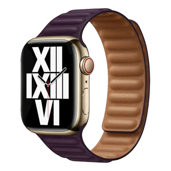 Curea pentru ceas Apple ML7N3ZM/A, Piele, Medium, Cireș