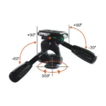 Tripied Video Vanguard ALTA PRO 263AP, Cap panoramic cu 3 căi, Negru - imagine 3