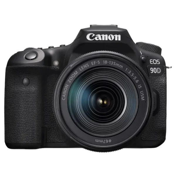 Aparat foto DSLR Canon EOS 90D + EF-S 18-135 IS, Negru