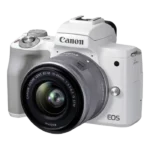 Aparat Foto Mirrorless Canon EOS M50 Mark II, White + EF-M 15-45 IS, Alb - imagine 2