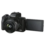 Aparat Foto Mirrorless Canon EOS M50 Mark II + EF-M 15-45 IS + EF-M 55-200 IS, Negru - imagine 7