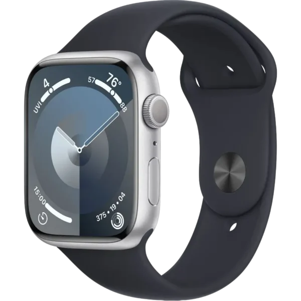 Ceas inteligent Apple Watch Series 9 GPS, 45mm, Silver | Storm Blue