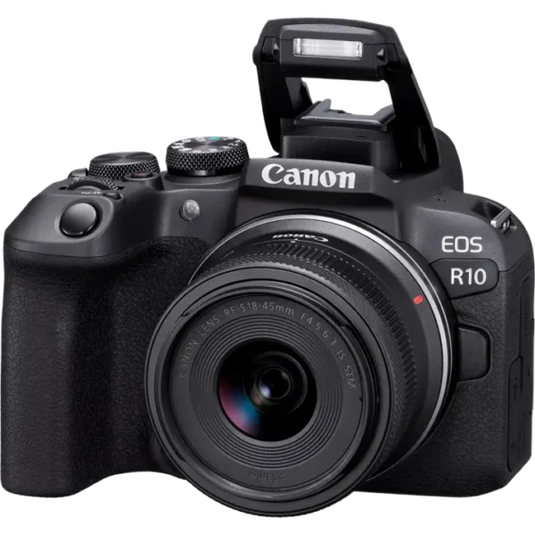 Aparat Foto Mirrorless Canon EOS R10 + RF-S 18-45 IS STM & Adapter, Negru