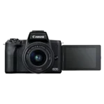 Aparat Foto Mirrorless Canon EOS M50 Mark II + EF-M 15-45 IS + EF-M 55-200 IS, Negru - imagine 6