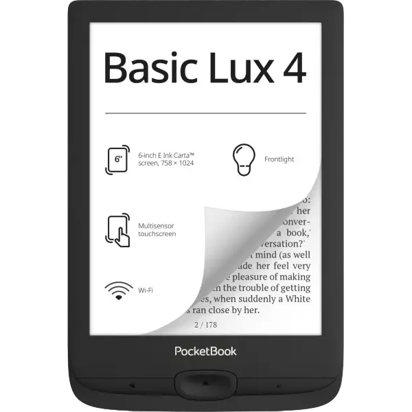eBook Reader PocketBook Basic Lux 4 618, Negru