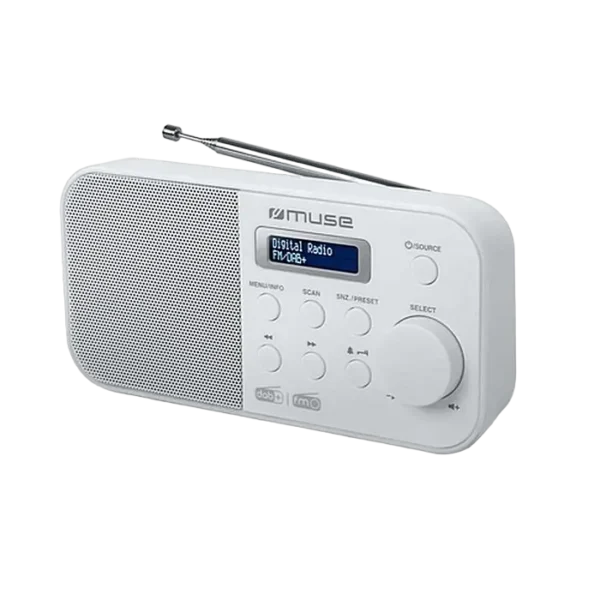 Radio portabil MUSE M-109 DBW, Alb