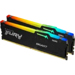 Memorie RAM Kingston FURY Beast RGB, DDR5 SDRAM, 5600 MHz, 64GB, KF556C36BBEAK2-64