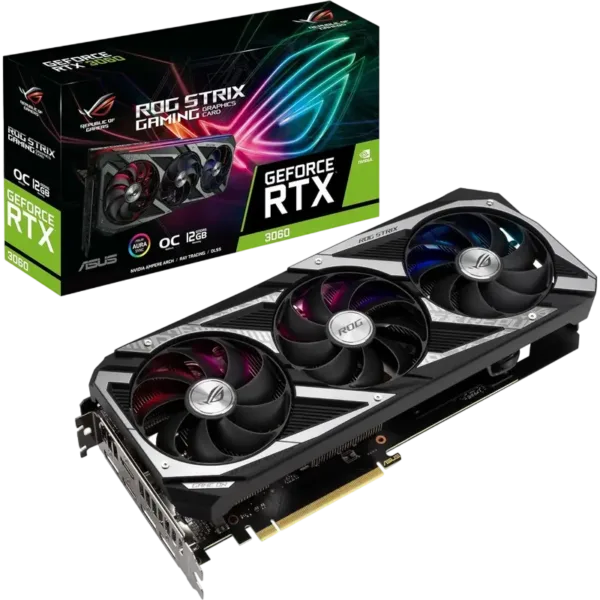 Placă Video ASUS ROG-STRIX-RTX3060-O12G-V2-GAMING, 12GB GDDR6 192bit