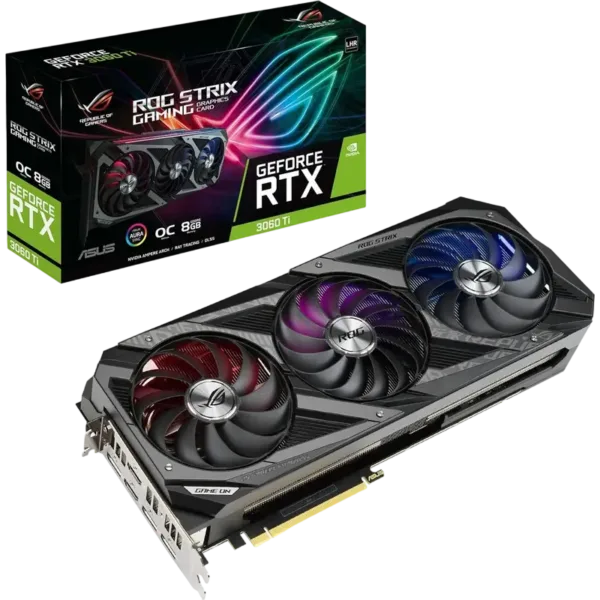Placă Video ASUS ROG-STRIX-RTX3060TI-O8G-V2-GAMING, 8GB GDDR6 256bit