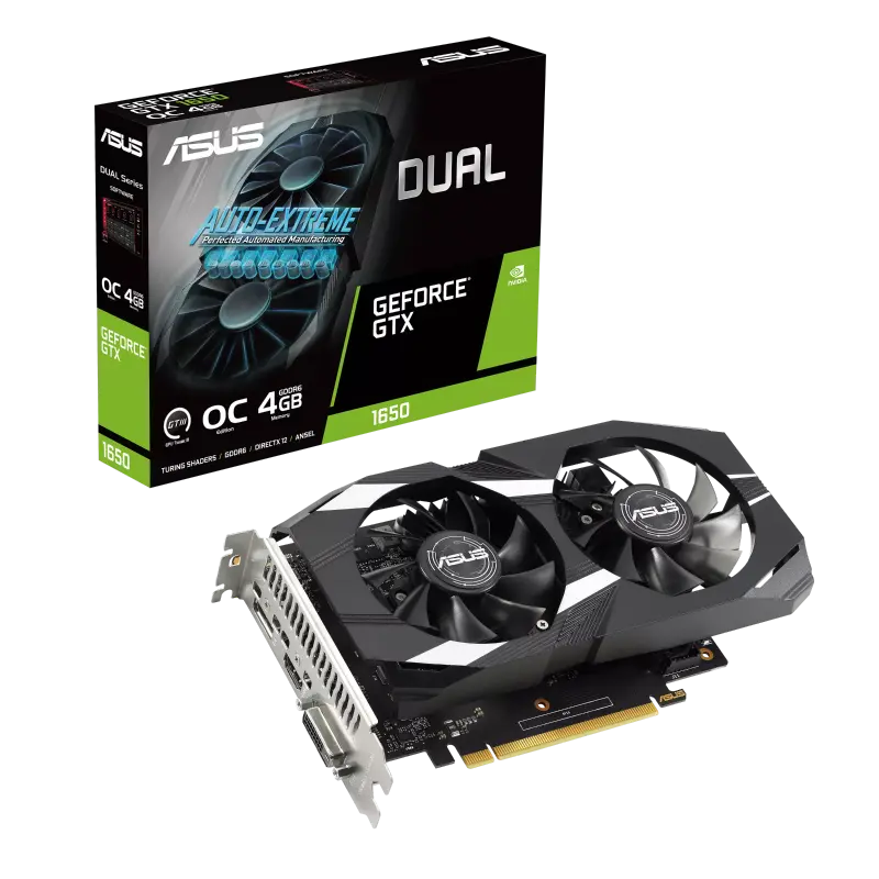 3c252753-17c8-42c7-b574-ec81143cebec.webp Placă Video ASUS DUAL-GTX1650-O4GD6-P-V2, 4GB GDDR6 128bit - Image 1