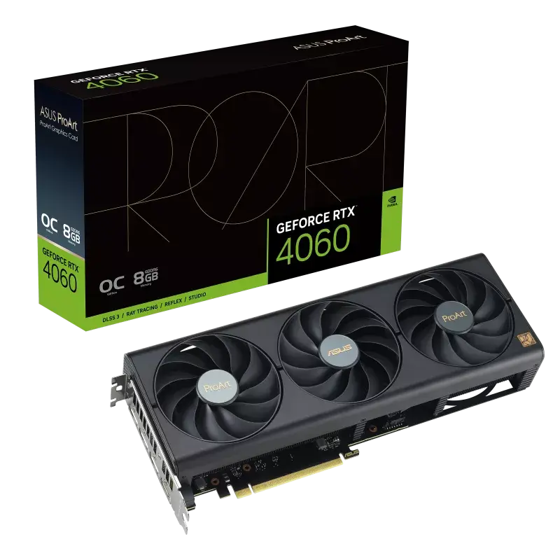 7184029b-c8c8-4207-80ac-158b5c361f4d.webp Placă Video ASUS PROART-RTX4060-O8G, 8GB GDDR6 128bit (90YV0JM0-M0NA00) - Image 1