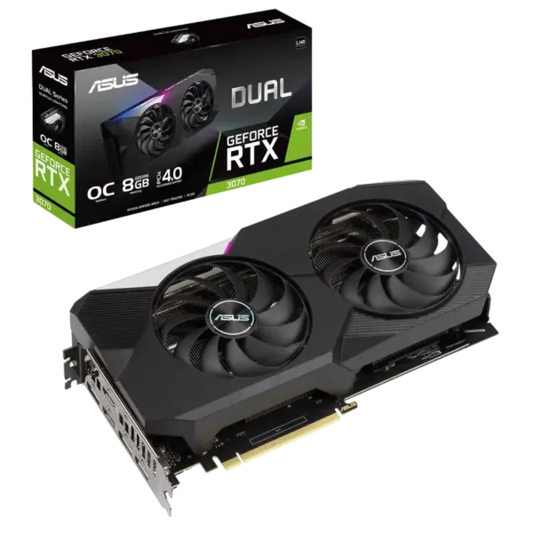 Placă Video ASUS DUAL-RTX3070-O8G-V2, 8GB GDDR6 256bit