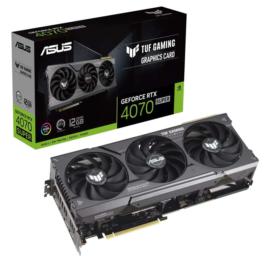 d9628030-87a4-484f-a874-f4724653c5c6.webp Placă Video ASUS TUF-RTX4070S-O12G-GAMING, 12GB GDDR6X 192bit - Image 1