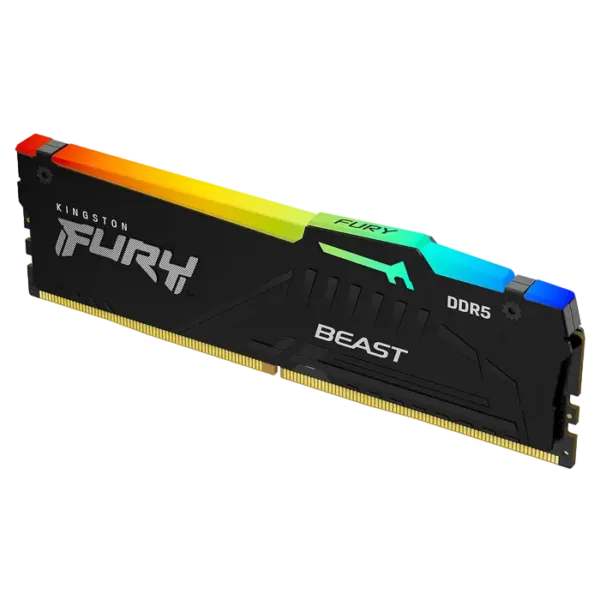 Memorie RAM Kingston FURY Beast RGB, DDR5 SDRAM, 5200 MHz, 16GB, KF552C40BBA-16
