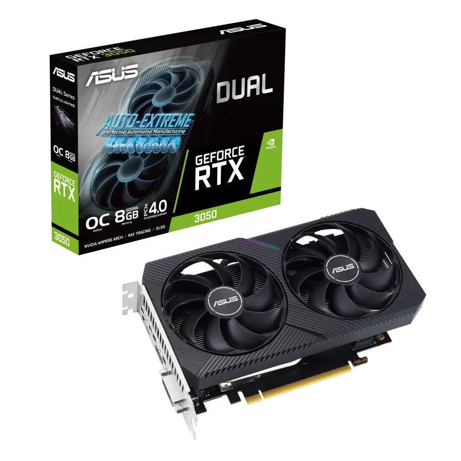 f257e552-4a21-47a1-b963-fdf9fd9e0cee.webp Placă Video ASUS DUAL-RTX3050-O8G-V2, 8GB GDDR6 128bit (DUAL-RTX3050-O8G-V2) - Image 1
