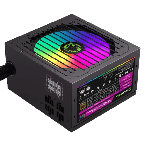 Sursă Alimentare PC Gamemax VP-800-RGB-M, 800W, ATX, Semi-modular